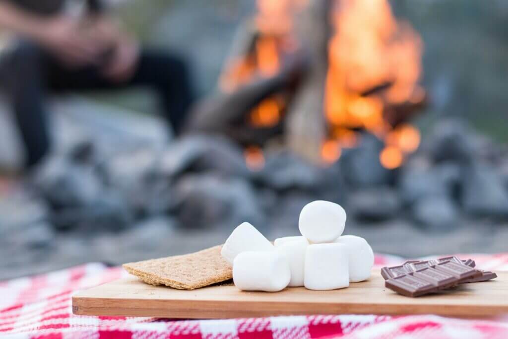 marshmallows and chocolate