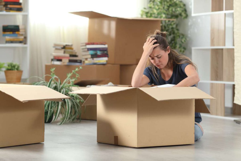  A woman regrets not hiring local movers in Bay Area
